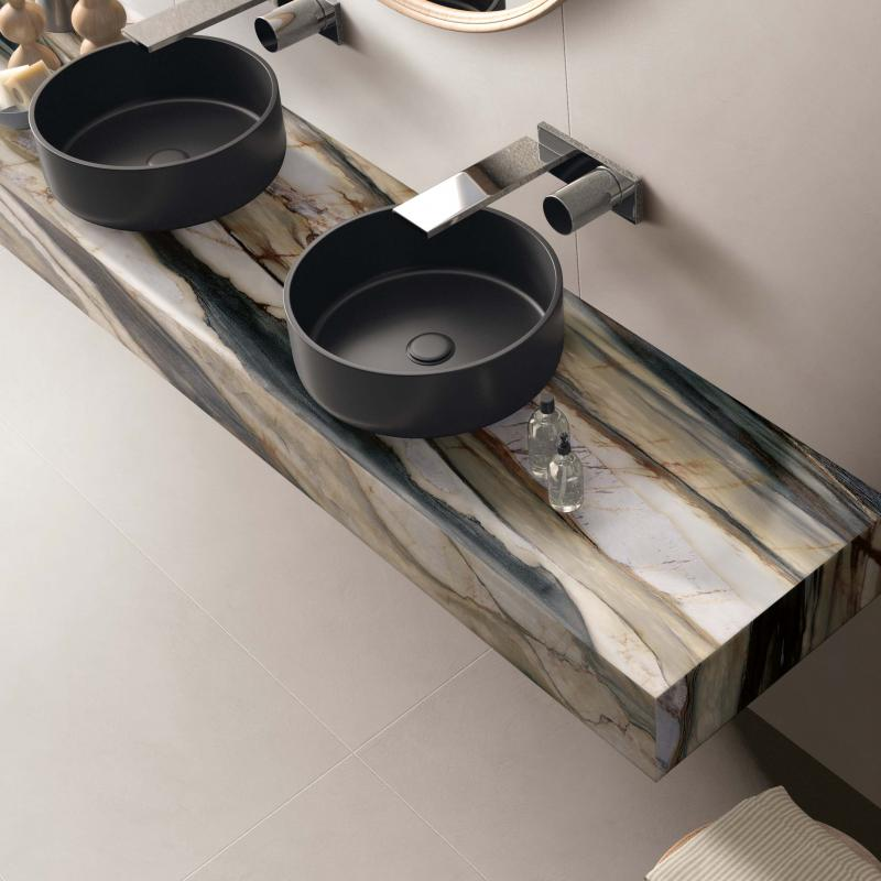 Gres Porcellanato Effetto Resina Bianco 120x120 - CS25086