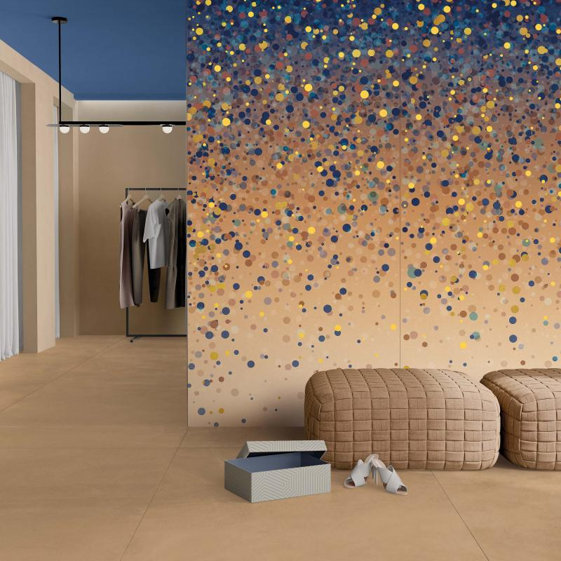 Gres Porcellanato Effetto Resina Arancione 120x120 - CS25087