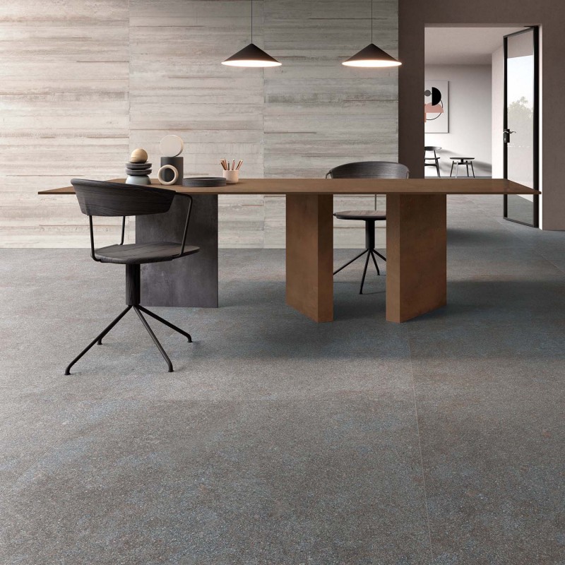 Pavimento in Gres Porcellanato Effetto Pietra a Grana Fine Grigio 60x120 - CS25035