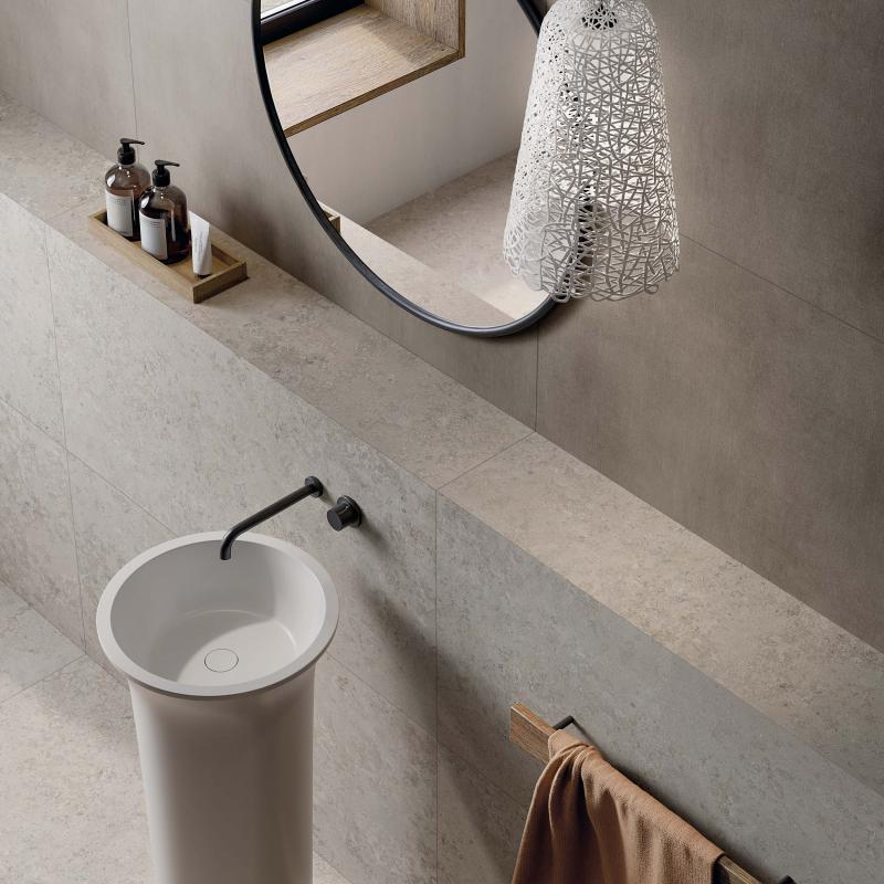 Pavimento in Gres Porcellanto Effetto Pietra Premium Grigio 120x120 - CS25090