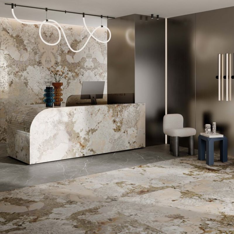 Gres Porcellanato Simil Marmo Patagonia con Venature in 3D Lucido 60x120 - CS25055