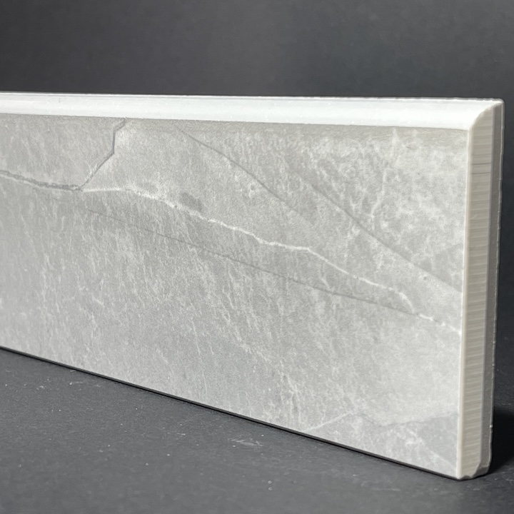 Battiscopa In Porcellana Marmo Grigio Seta H.7cm X L.74,5cm