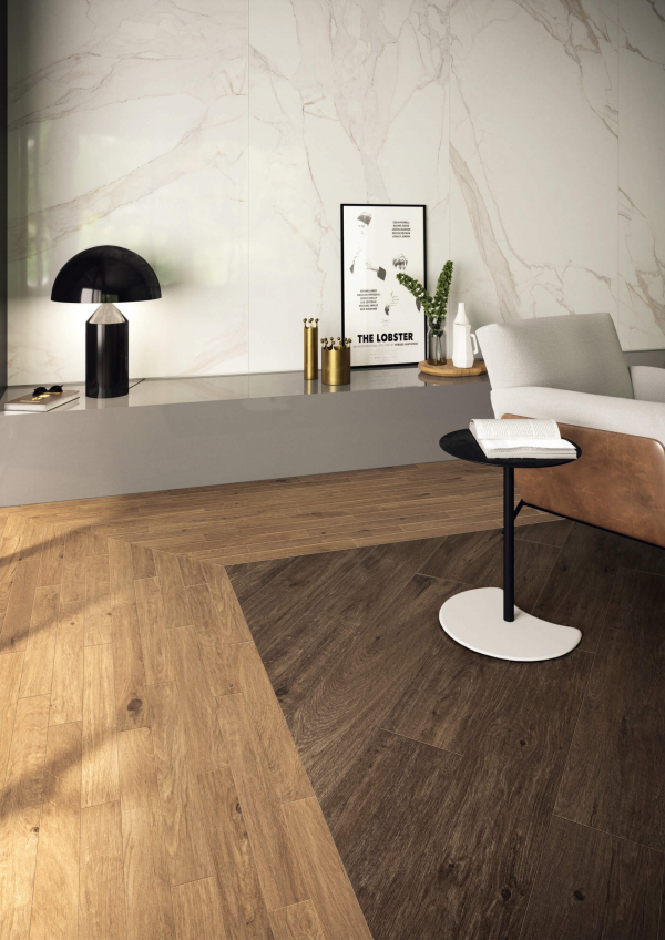 Piastrella in Gres Porcellanato Simil Legno Artigianale Marrone 20x120 - CS25006