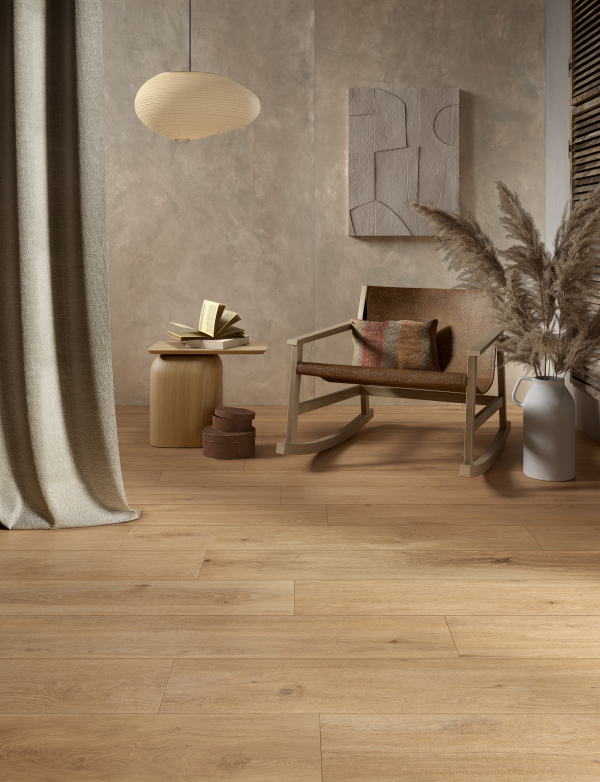 Pavimento in Gres Porcellanato Effetto Legno Pregiato Miele 20x120 - CS25002