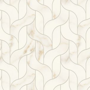 Mosaico Atlas Concorde Marvel X Calacatta Apuano Waterfall Lapp. 27.7X30.5 - AF8R