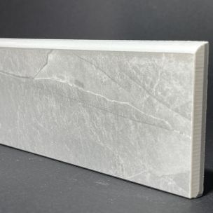 Battiscopa In Porcellana Marmo Grigio Seta H.7cm X L.74,5cm