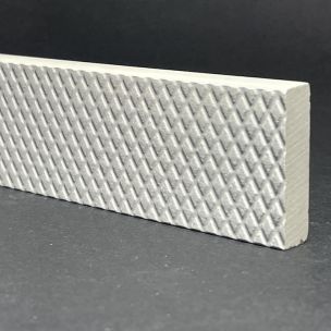 Battiscopa Uni Carrè Porcellana Bianca H.3,8cm X L.40cm