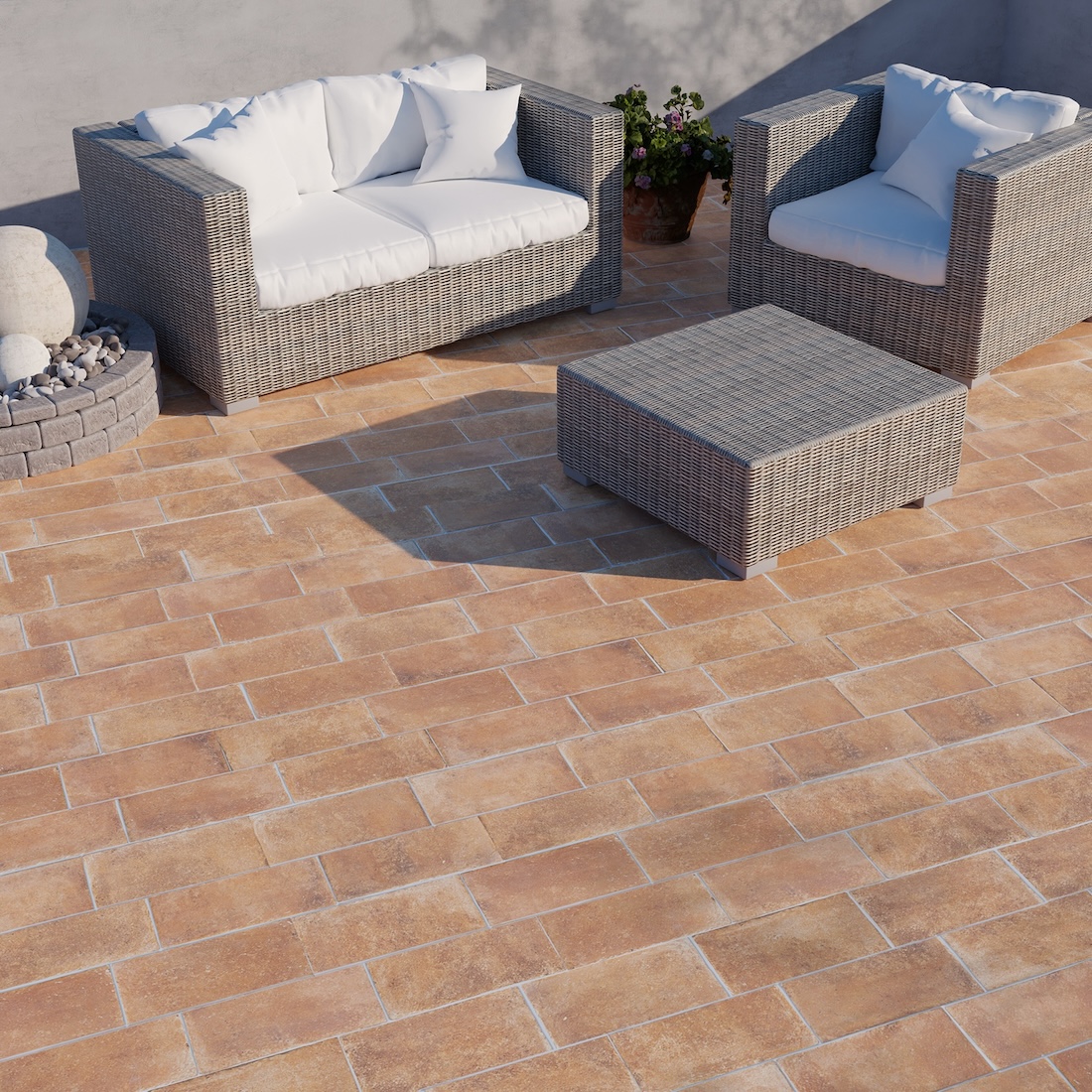 Gres Porcellanato Effetto Cotto Terracotta Antiscivolo 15X30 - Eaac1466