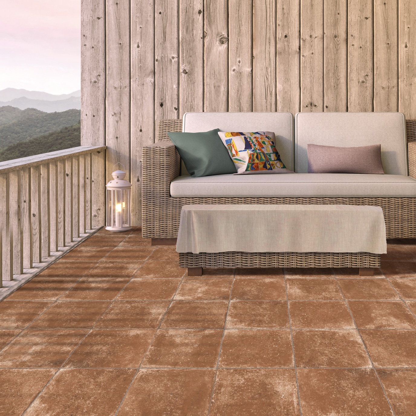 Gres Porcellanato Effetto Cotto Marrone Antiscivolo 15X30 - Eaar1468