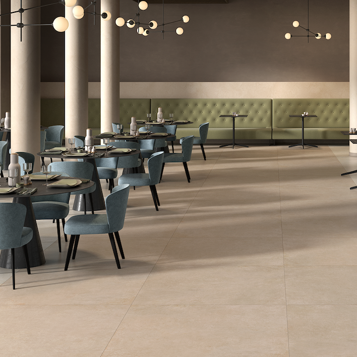 Gres Porcellanato Effetto Cemento Moderno Beige 60X120 - Ecce395