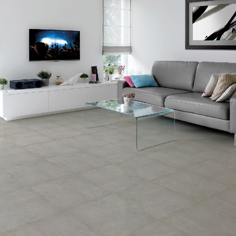 Gres Porcellanato Effetto Cemento Minimal Grigio Naturale 30,8X61,5 - Ecgo357