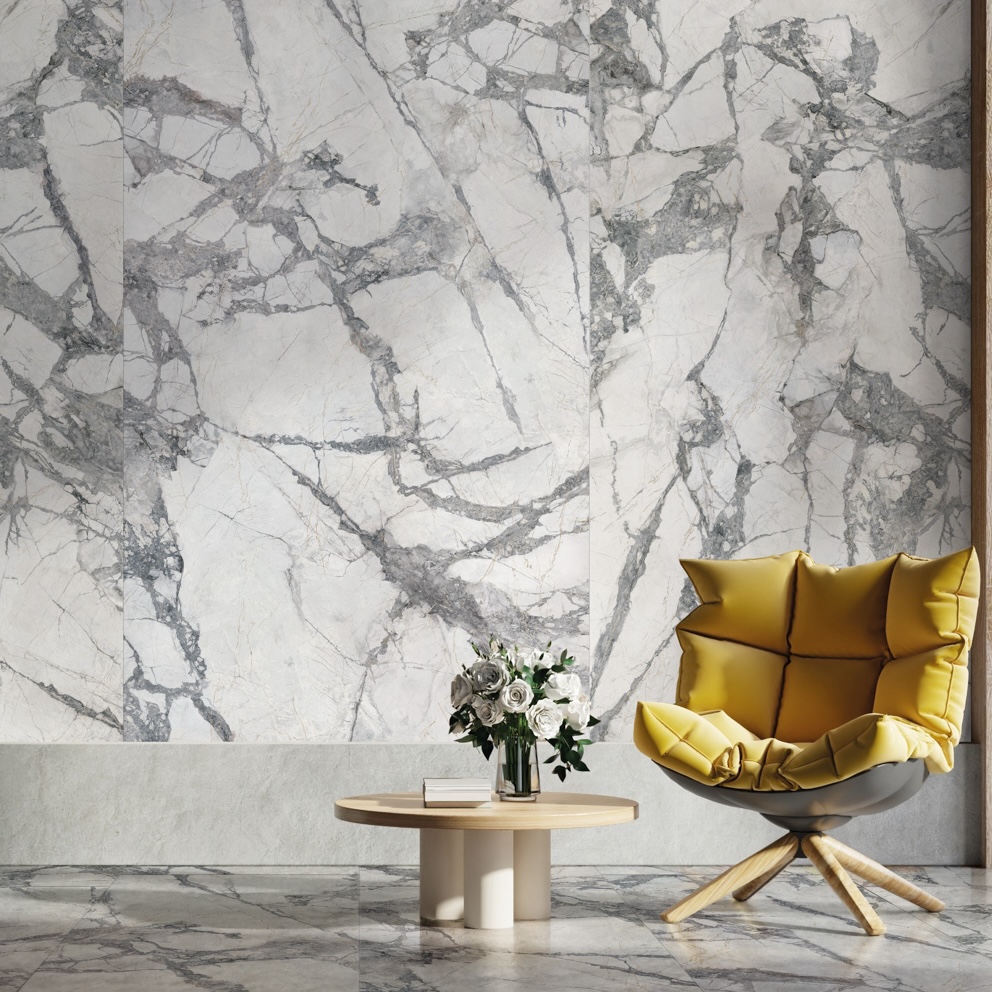 Gres Porcellanato Effetto Marmo Invisible Grey Opaco 60X60 - Eing830