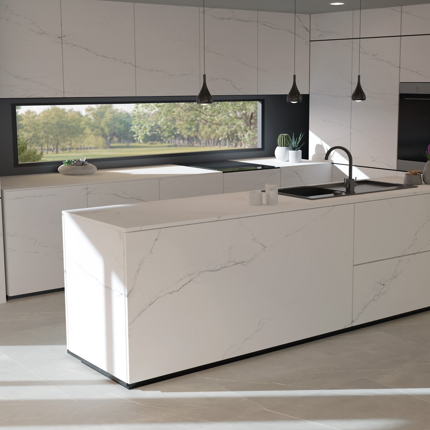 Gres Porcellanato Effetto Marmo Lasa Opaco 120X120 - Elin832