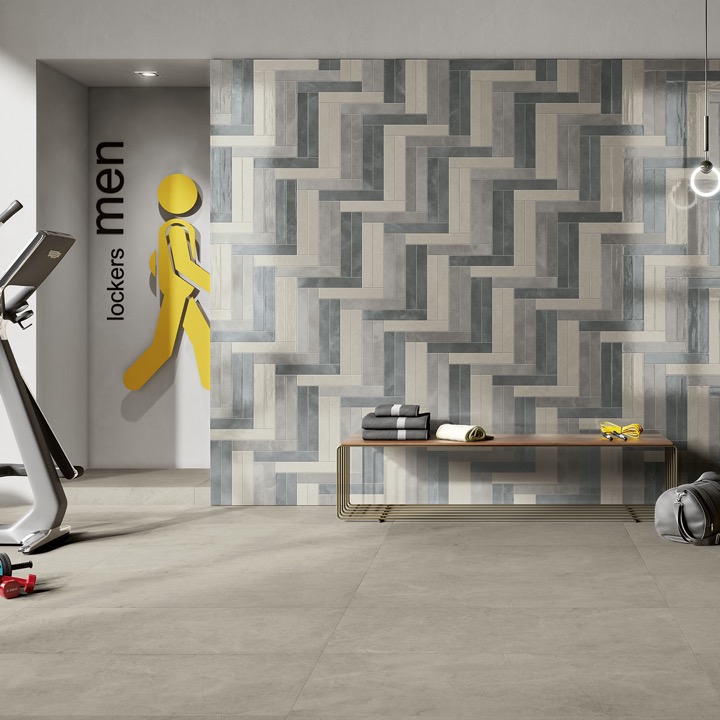 Pavimento in Gres Effetto Cemento Moderno Tortora 100x100 - CS25113
