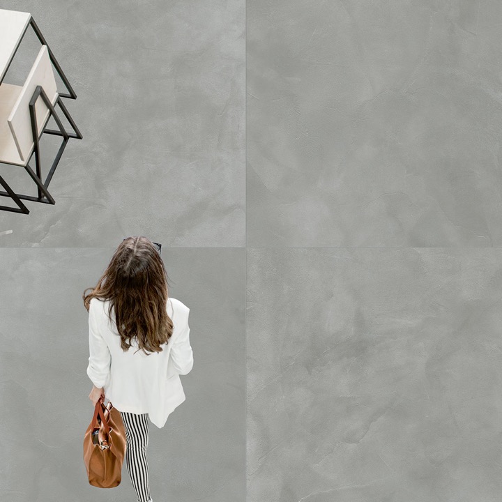 Pavimento in Gres Effetto Cemento Moderno Grigio 100x100 - CS25112
