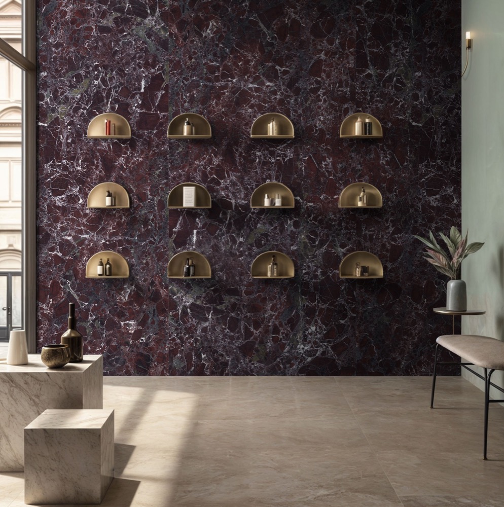 Gres Porcellanato Effetto Marmo Rosso Levante Lucido 60x120 - ELTE1553