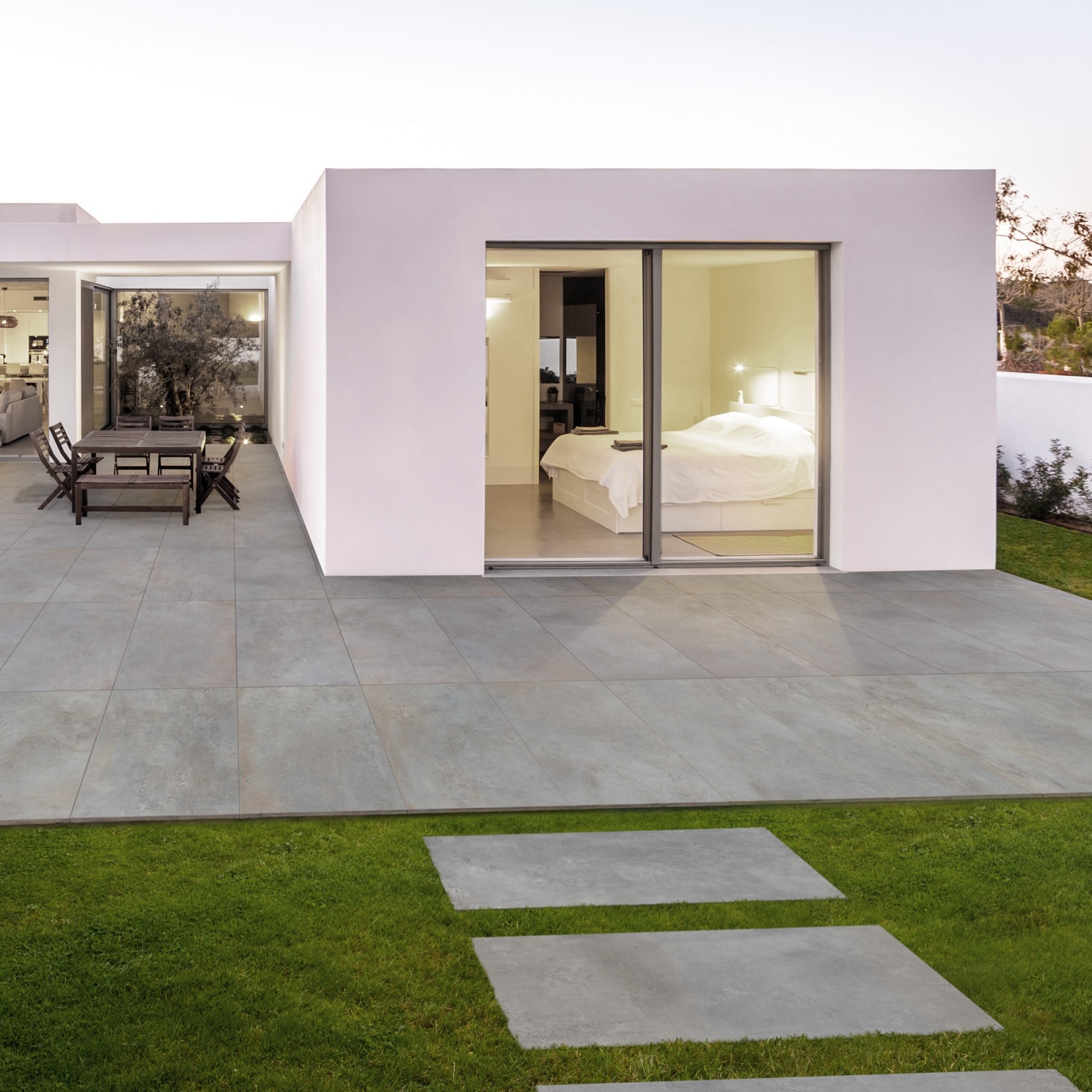 Gres Porcellanato Effetto Cemento Metallizzato Grigio Chiaro 20Mm R11 60X120 - Emgy537