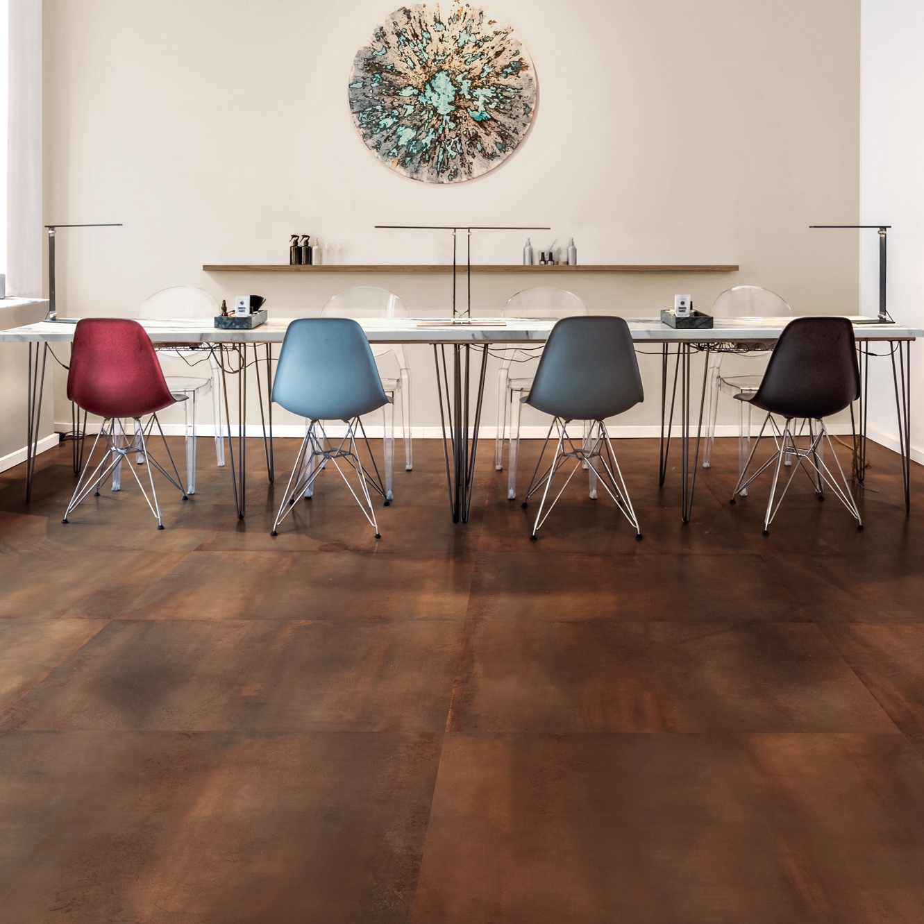 Gres Porcellanato Effetto Cemento Metallo Grigio 120X120 - Eotm616
