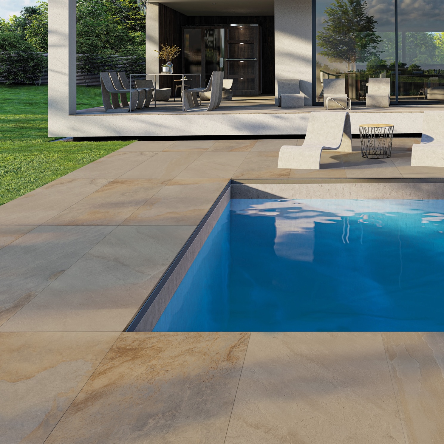 Gres Porcellanato Effetto Pietra Ardesia Multicolor 20Mm R11 60X120 - Epeb1158