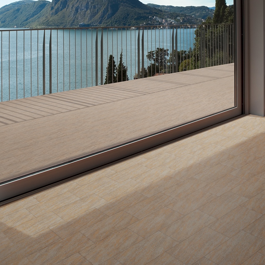 Gres Porcellanato Effetto Pietra Quarzo Beige Naturale 15X30 - Eqig1180