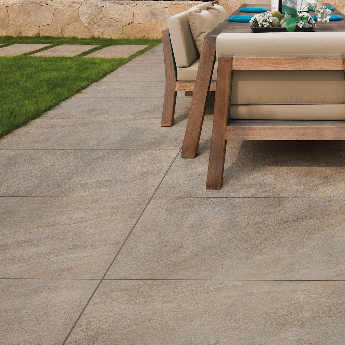 Gres Porcellanato Effetto Pietra Beige Antiscivolo 60X120 - Ereb1187