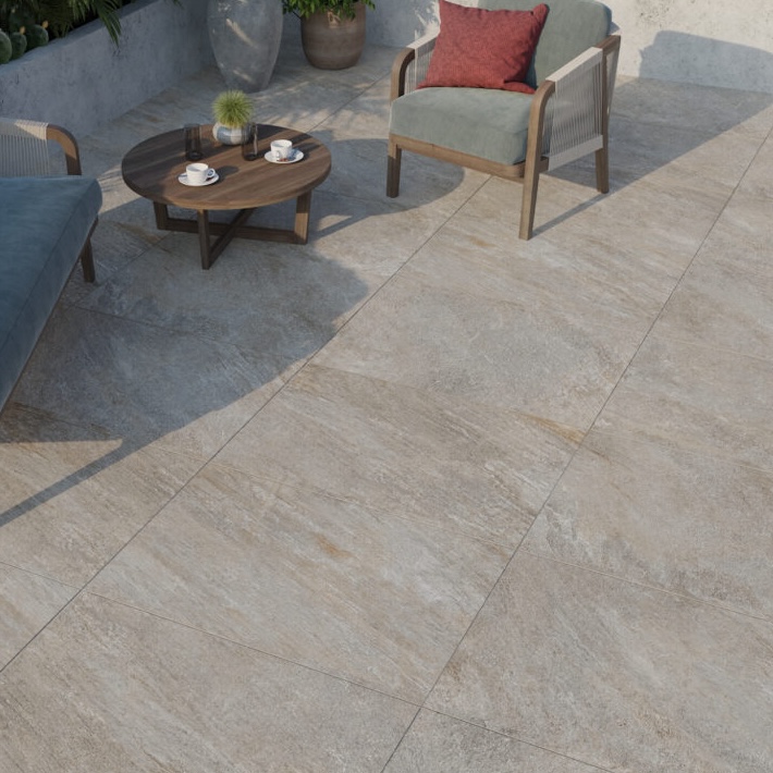 Gres Porcellanato Effetto Pietra Grigio 60X60 - Ereg1194