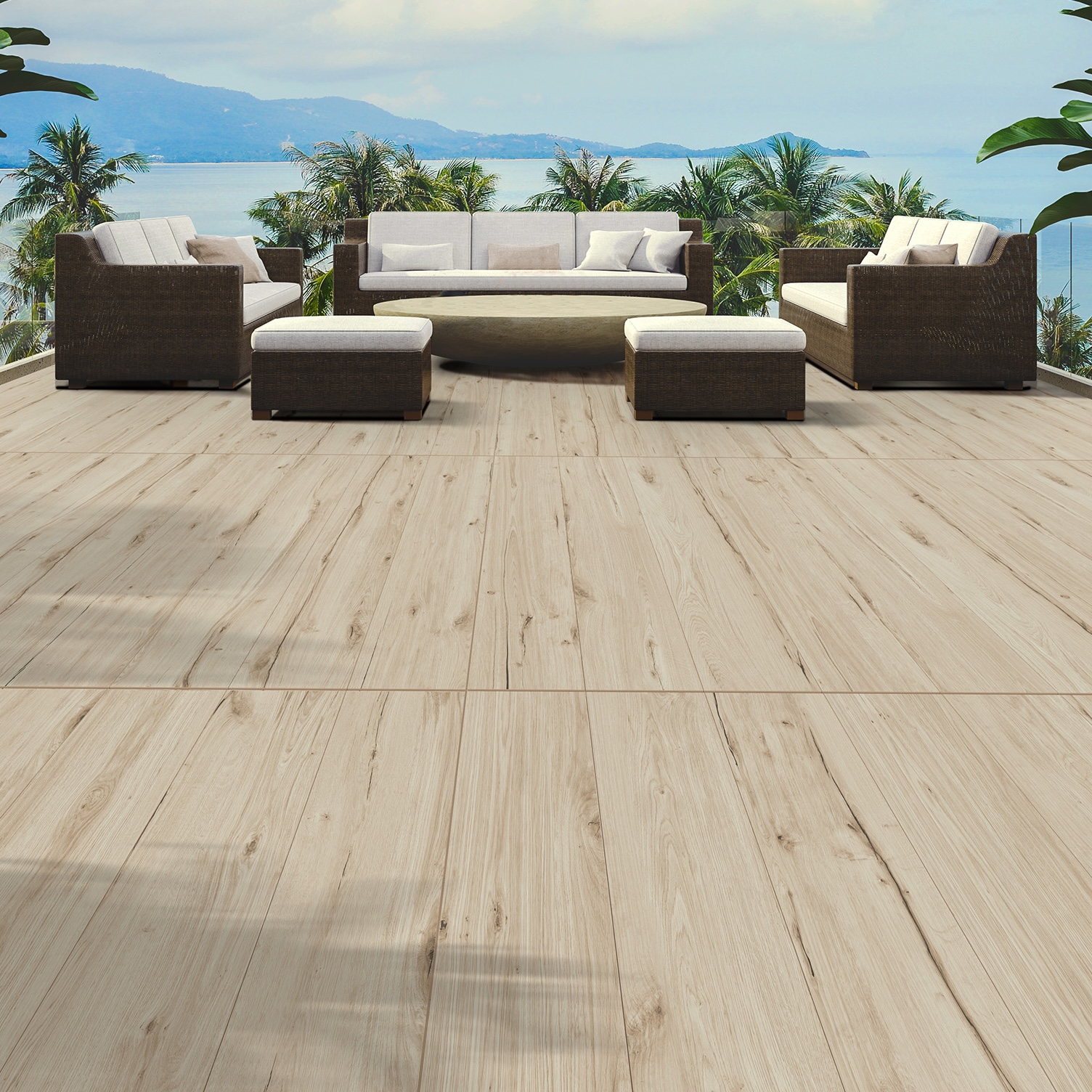 Gres Porcellanato Effetto Legno Anticato Bianco Antiscivolo 30X120 - Erro287