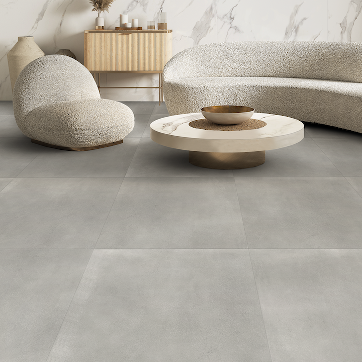 Gres Porcellanato Effetto Cemento Perla 120X120 - Ertb696
