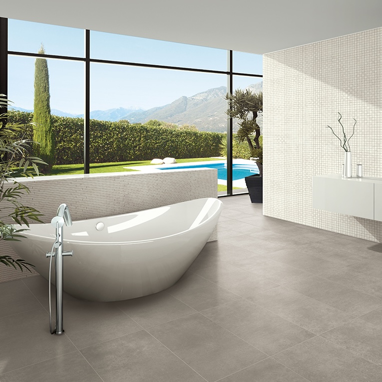 Gres Porcellanato Effetto Resina Spatolato Grigio Scuro 80X80 - Esfo718