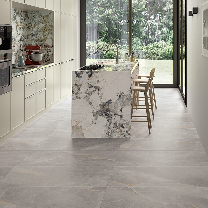 Gres Porcellanato Effetto Pietra Salina Grigio Opaco 60X60 - Esgy266
