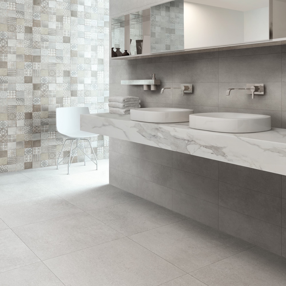 Rivestimento in Gres Porcellanato Effetto Resina Spatolata Grigio Opaco 20x50 - ESNA1702