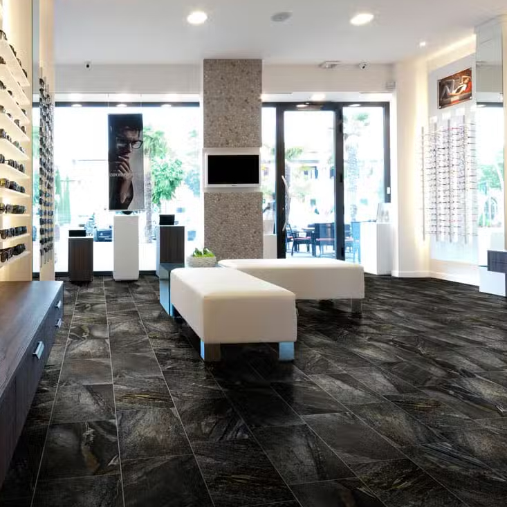 Gres Porcellanato Effetto Pietra Preziosa Nero Naturale 30,8X61,5 - Euse1304
