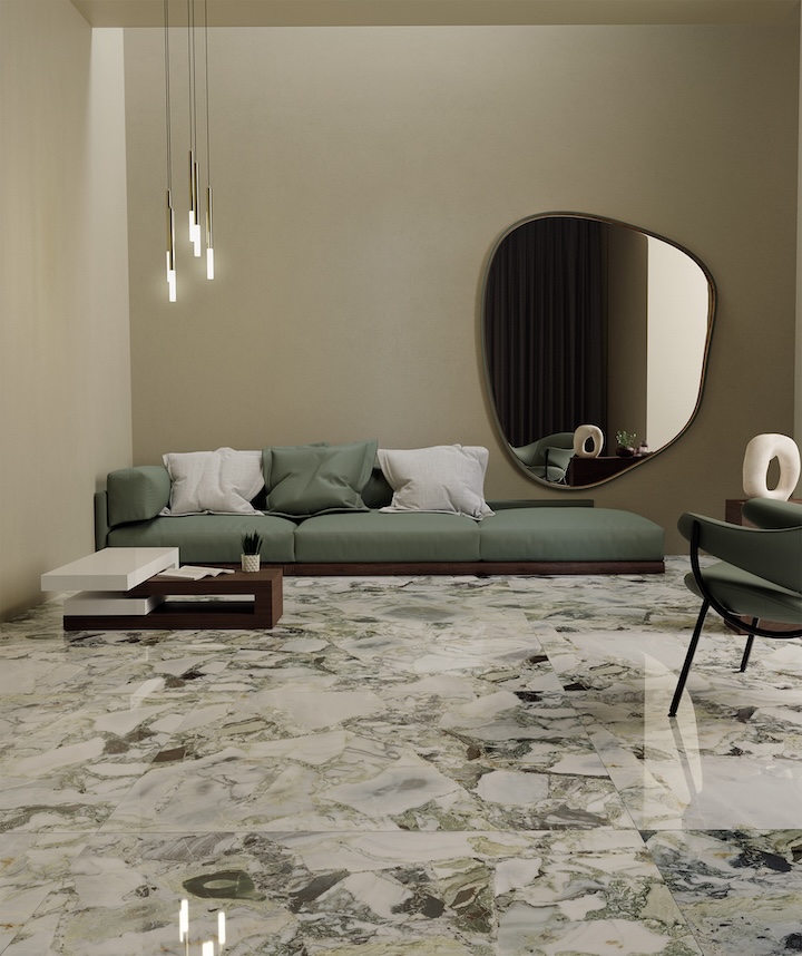 Gres Porcellanato Effetto Marmo Ocean White Lucido 60X120 - Ewhb199
