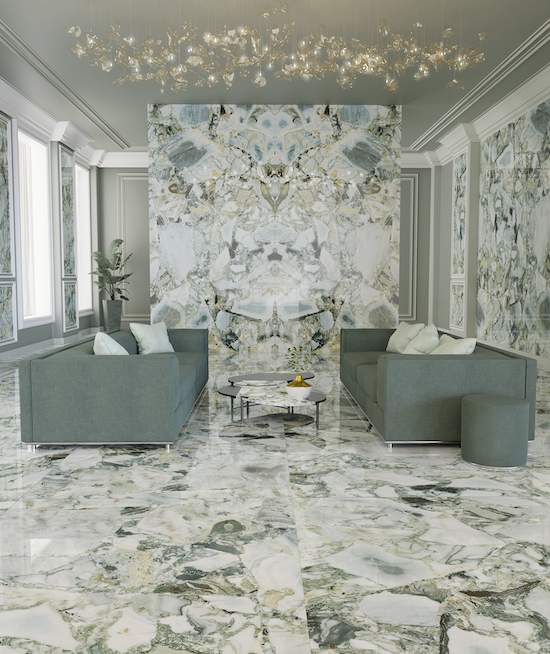 Gres Porcellanato Effetto Marmo Ocean White Opaco 60X120 - Ewhb200