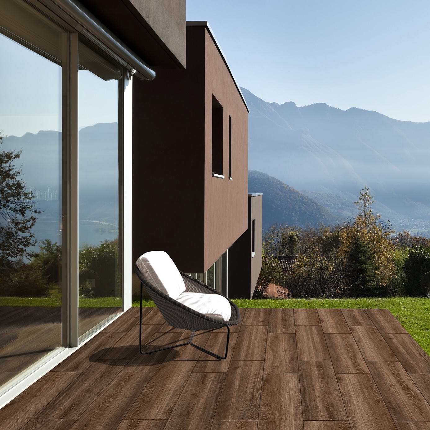 Gres Porcellanato Effetto Legno Marrone Antiscivolo 20X120 - Ewkc1453