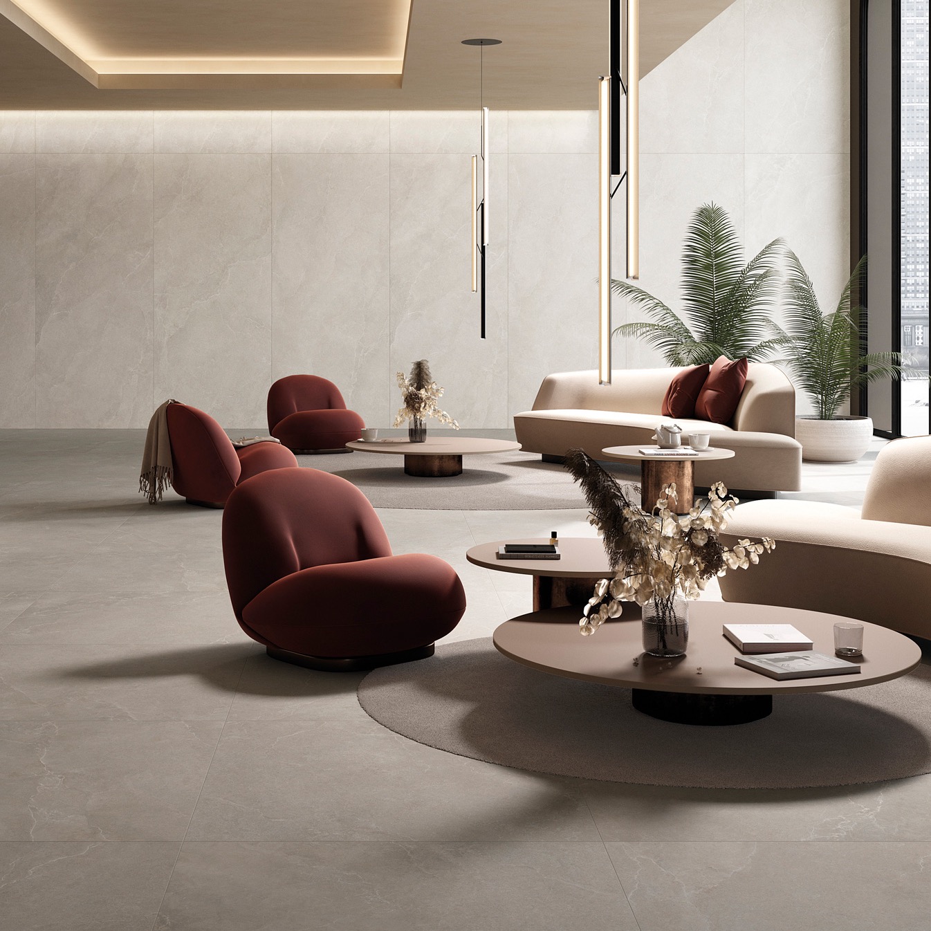 La Fabbrica Ava Noble Stone Taupe Nat Ret 100X100 - 0199075