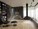 Gres Porcellanato Effetto Marmo Con Venature Beige Nero Lucido 60X120 - Epib162 thumbnail