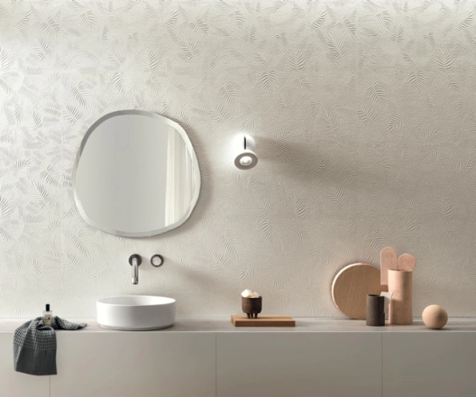 Atlas Concorde 3D Wall Carve Leaf White 40X80 - A578